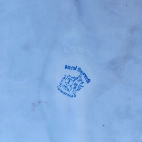 Royal Bayreuth Art Nouveau Lady Figural Woman Dresser Tray Bavaria Blue Mark 10" - Picture 6 of 7